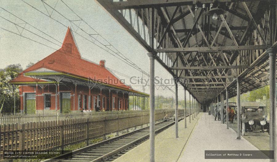 Postcard: New York, New Haven & Hartford Railway Station, Mamaroneck, New York